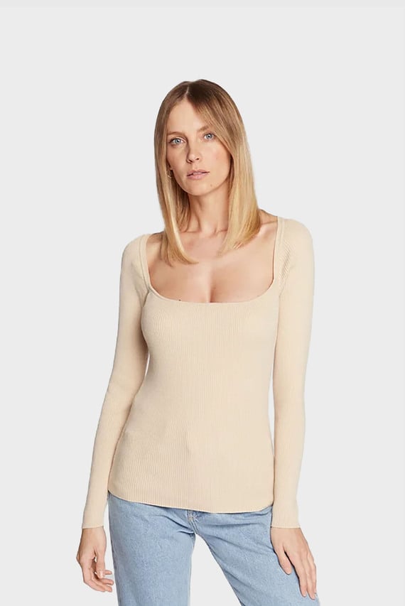 Свитер RIB SQUARE-NECK SWEATER LS Calvin Klein