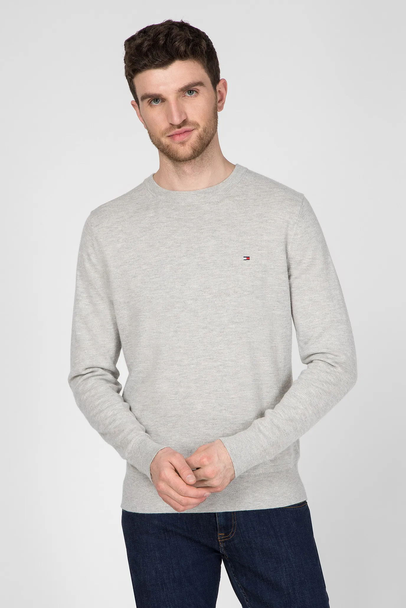 Мужской серый джемпер LUXURY TOUCH 6