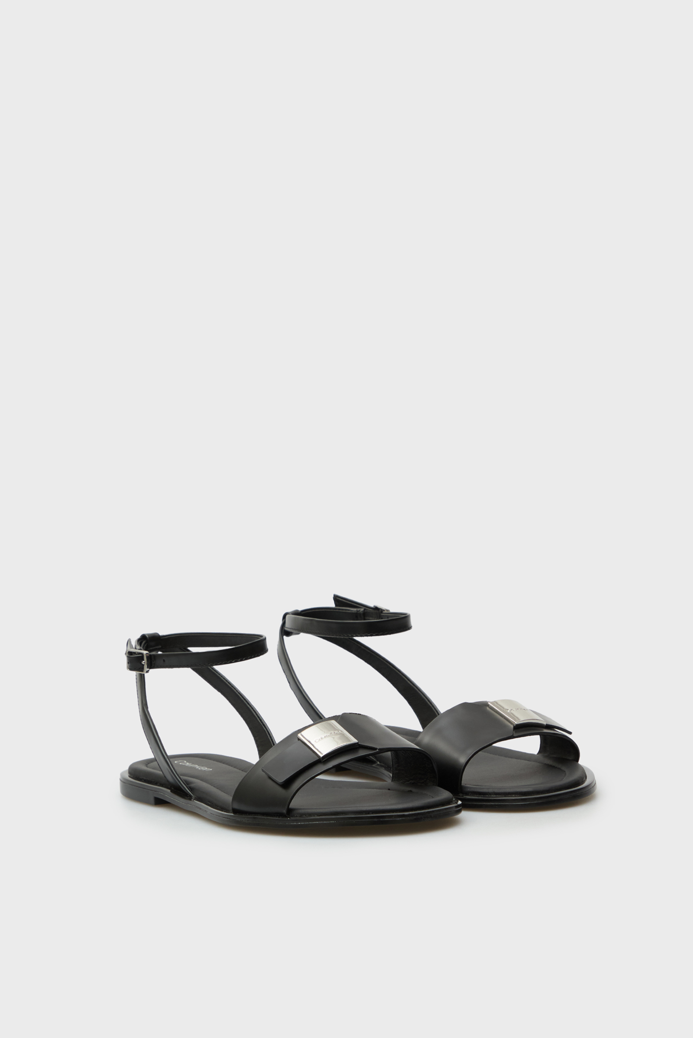 Женские черные кожаные сандалии FLATCalvin Klein Женские черные кожаные сандалии FLAT 3