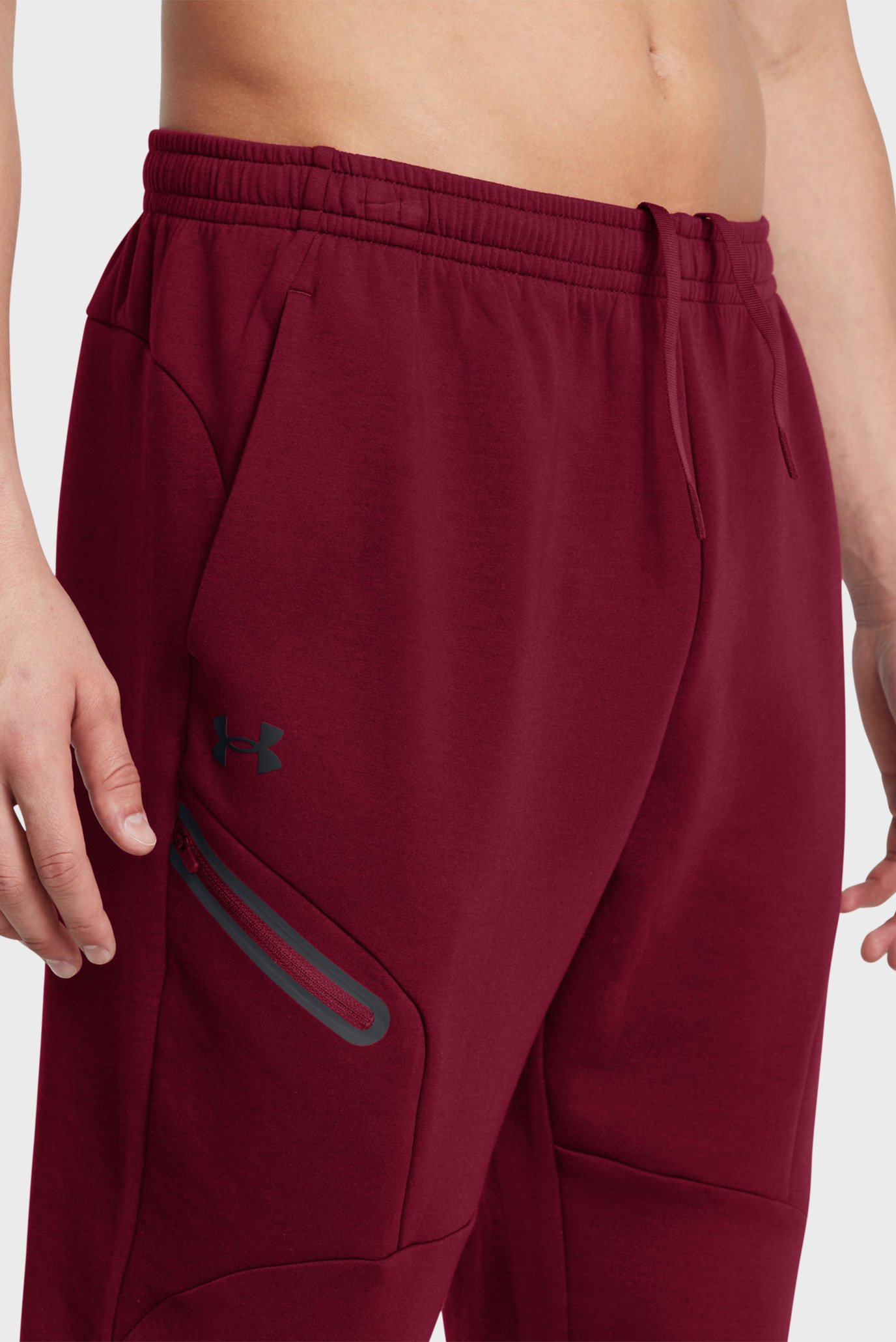 Мужские бордовые спортивные брюки UA Unstoppable Flc Jgr EU 4