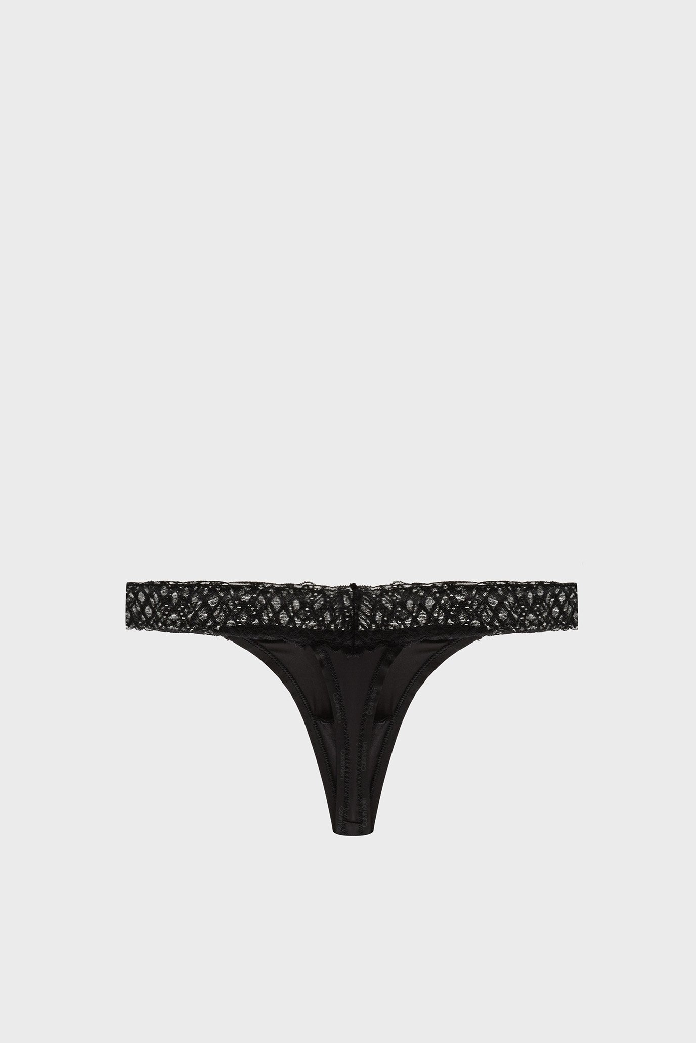 Женские черные трусики THONG 8