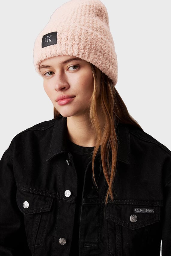 Женская пудровая шапка HARDWARE BEANIE