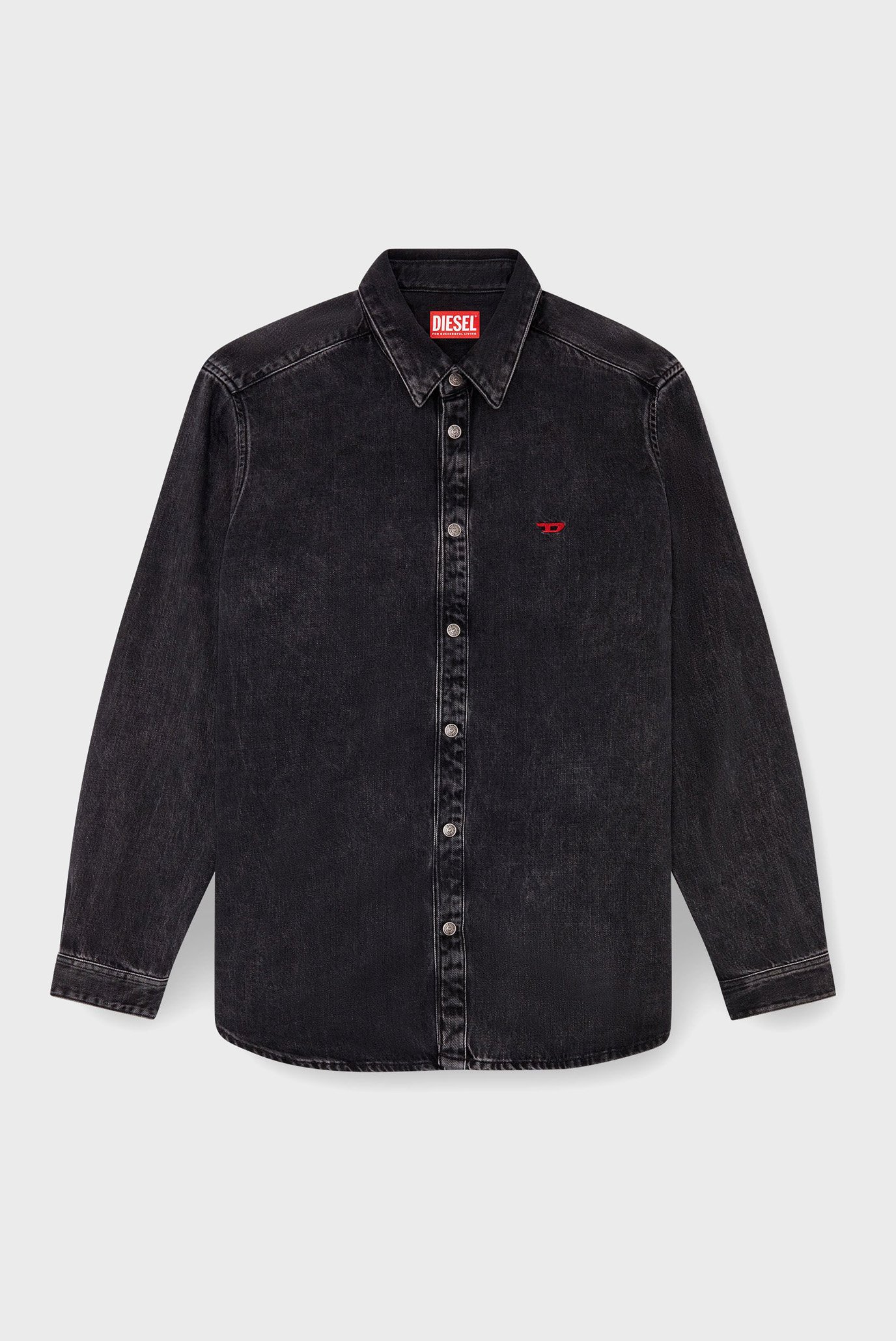 Мужская черная джинсовая рубашка D-SIMPLY 9