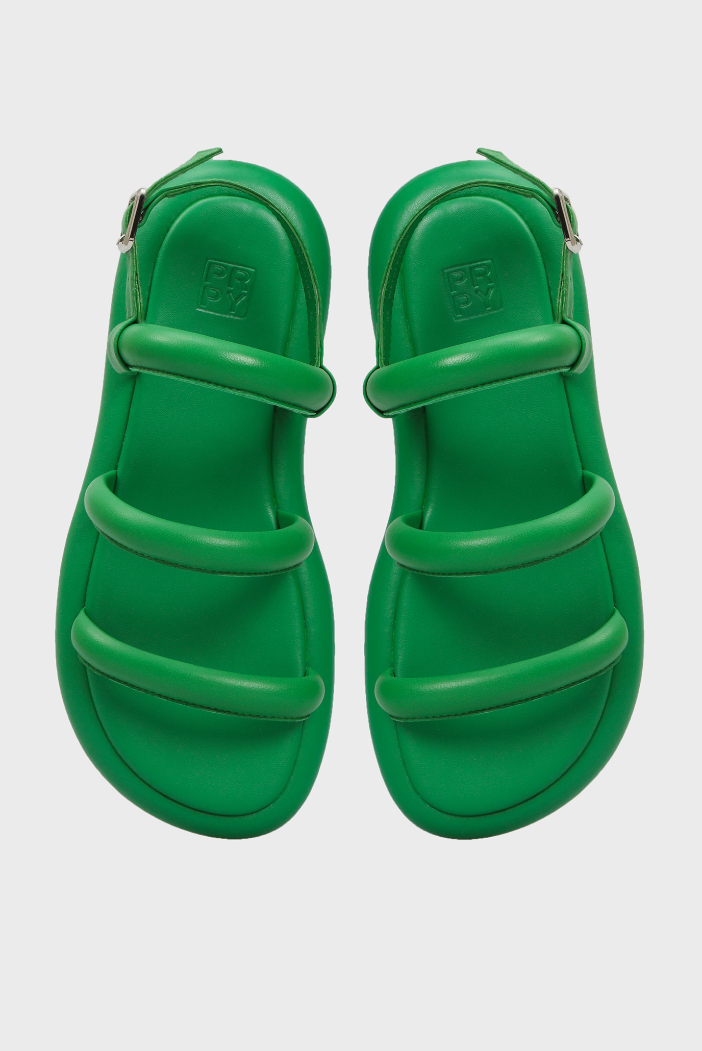 Женские зеленые кожаные сандалии Piemonte 9
