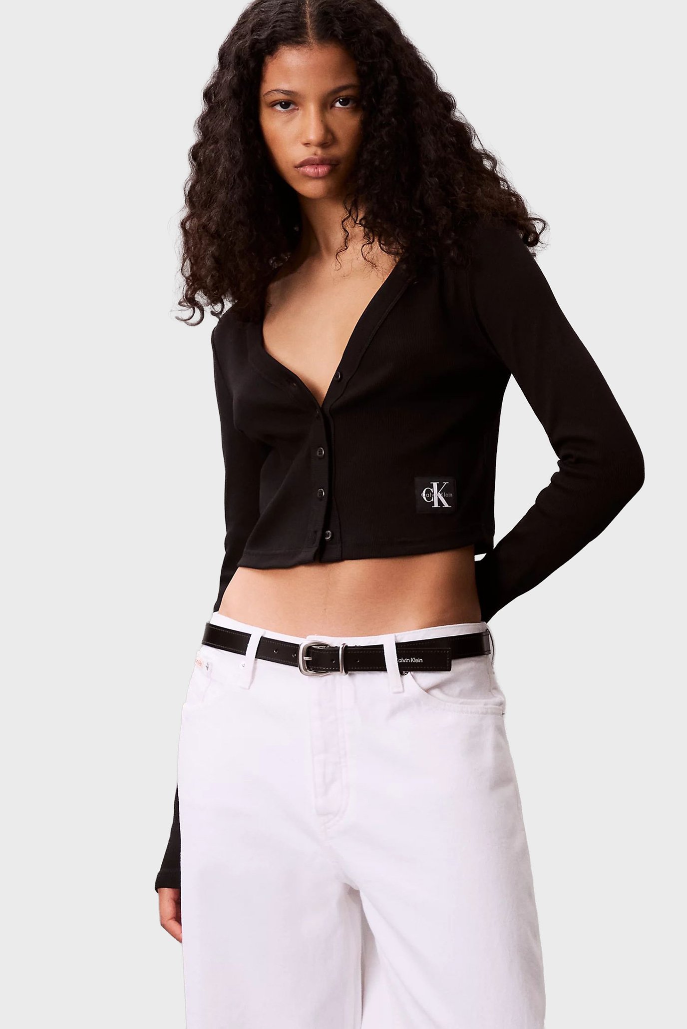 Топ/LS WOVEN LABEL 2X2 COTTON RIB CA 4