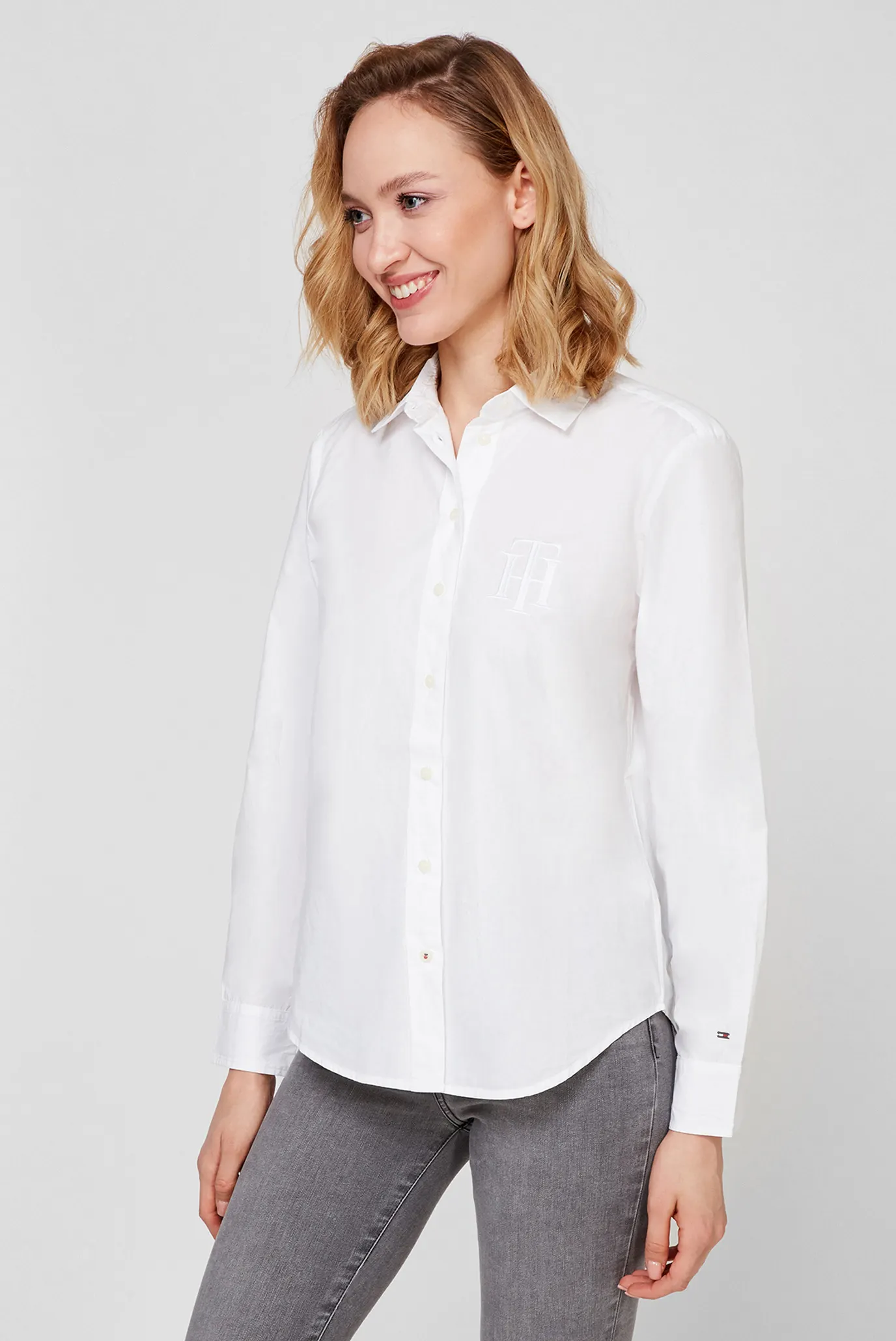 Женская белая рубашка 8