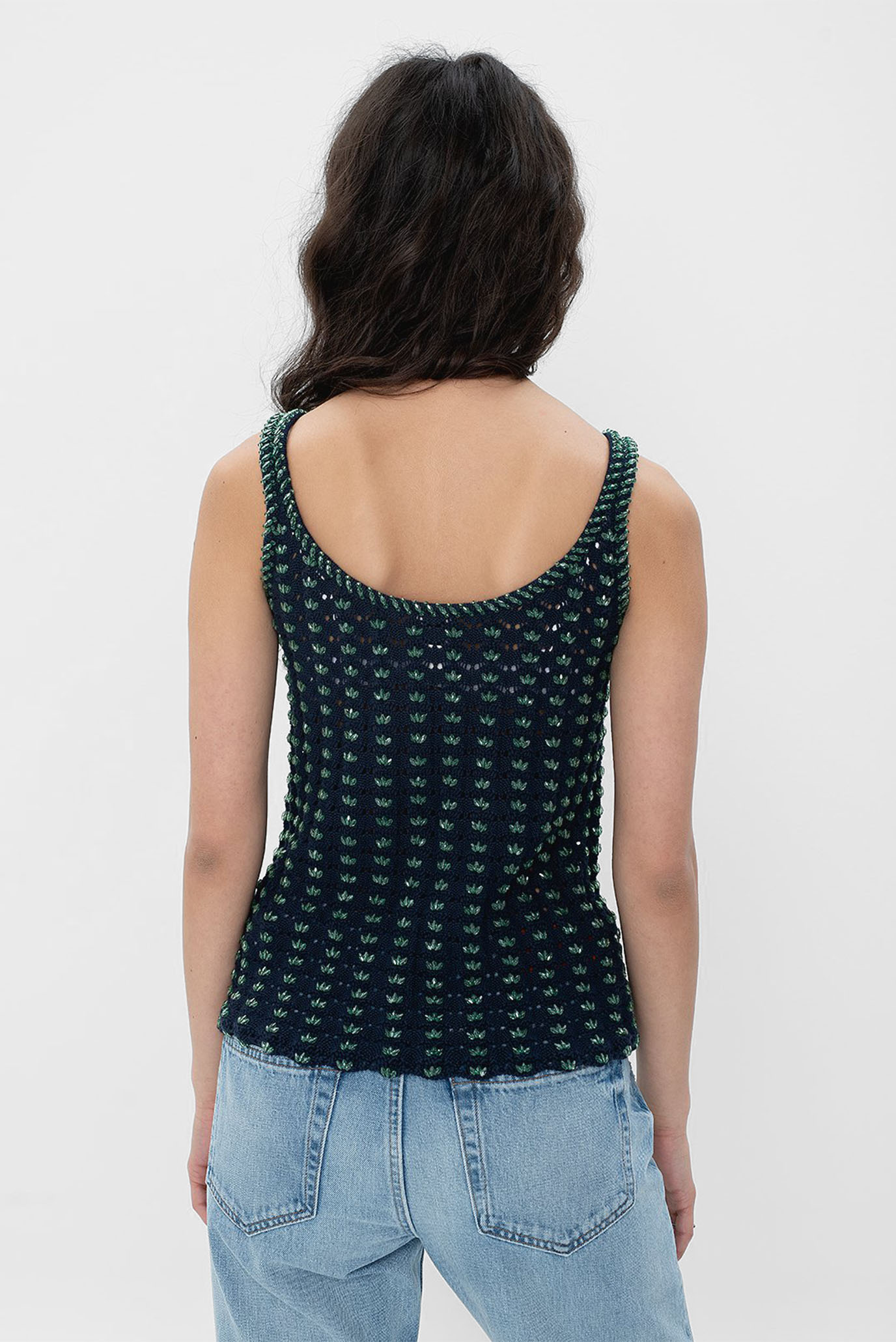 Топ Crochet Beaded Tank TopCalvin Klein Топ Crochet Beaded Tank Top 4