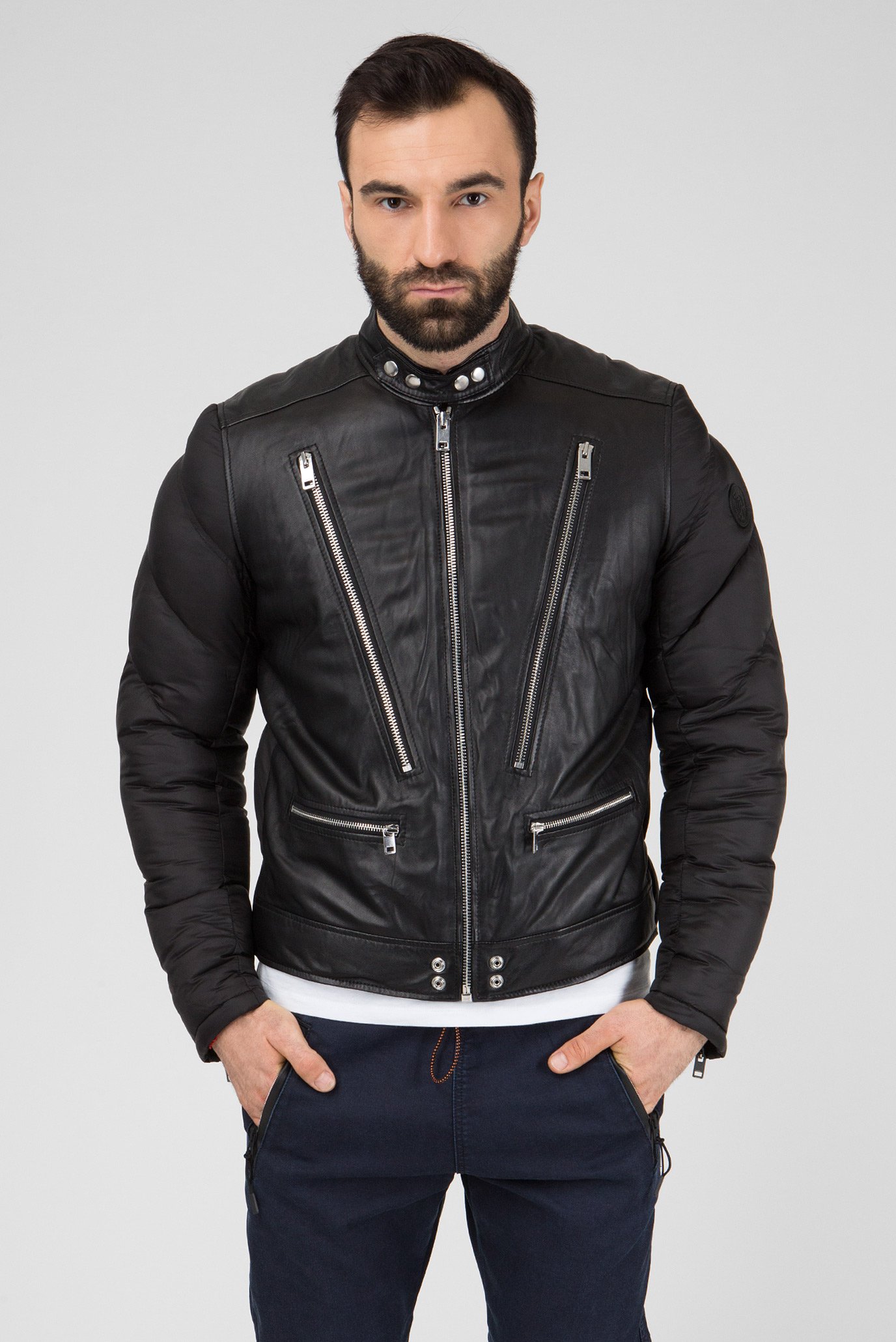 Мужская черная куртка L-WINTER GIACCA 1