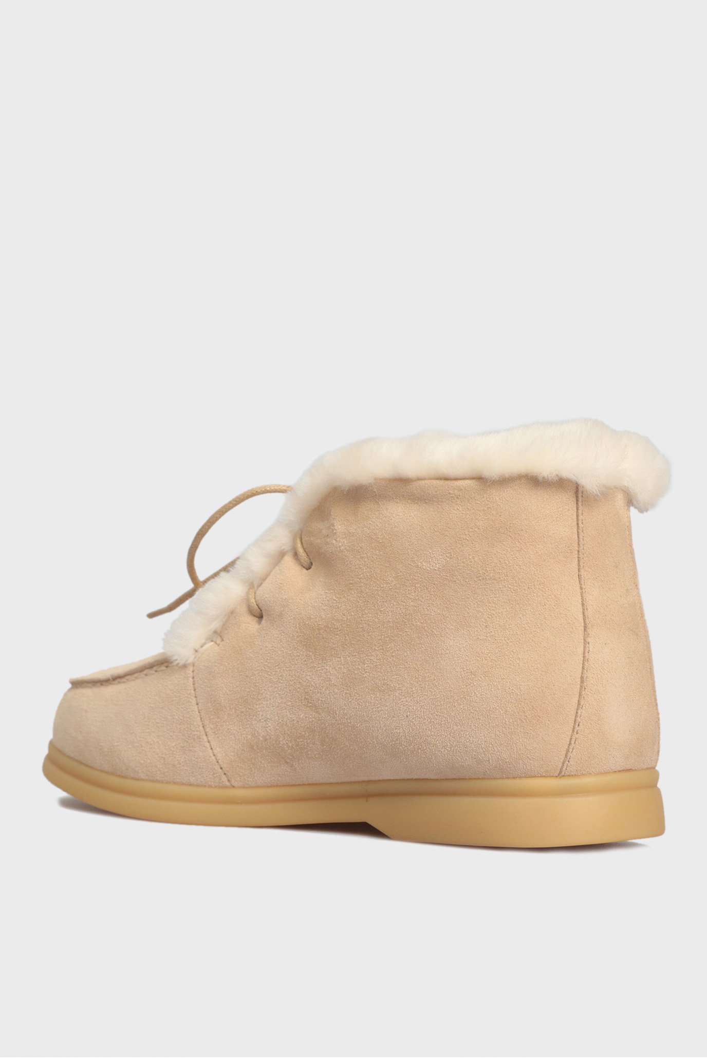 Женские бежевые замшевые ботинки 3