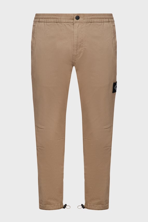 Мужские коричневые чиносы MONOLOGO BADGE CASUAL CHINO