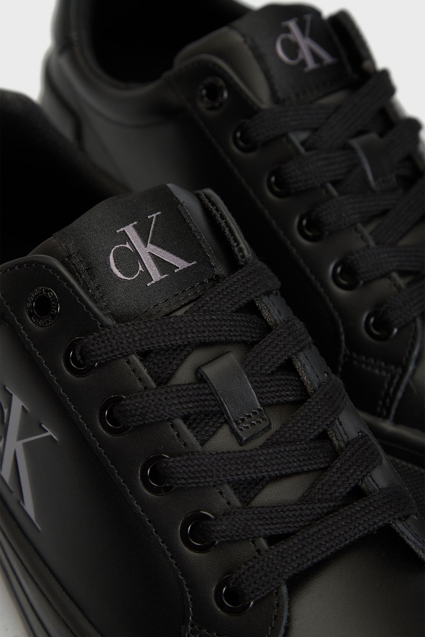 Женские черные кожаные сникерсы VULC FLATFORM LOW 2