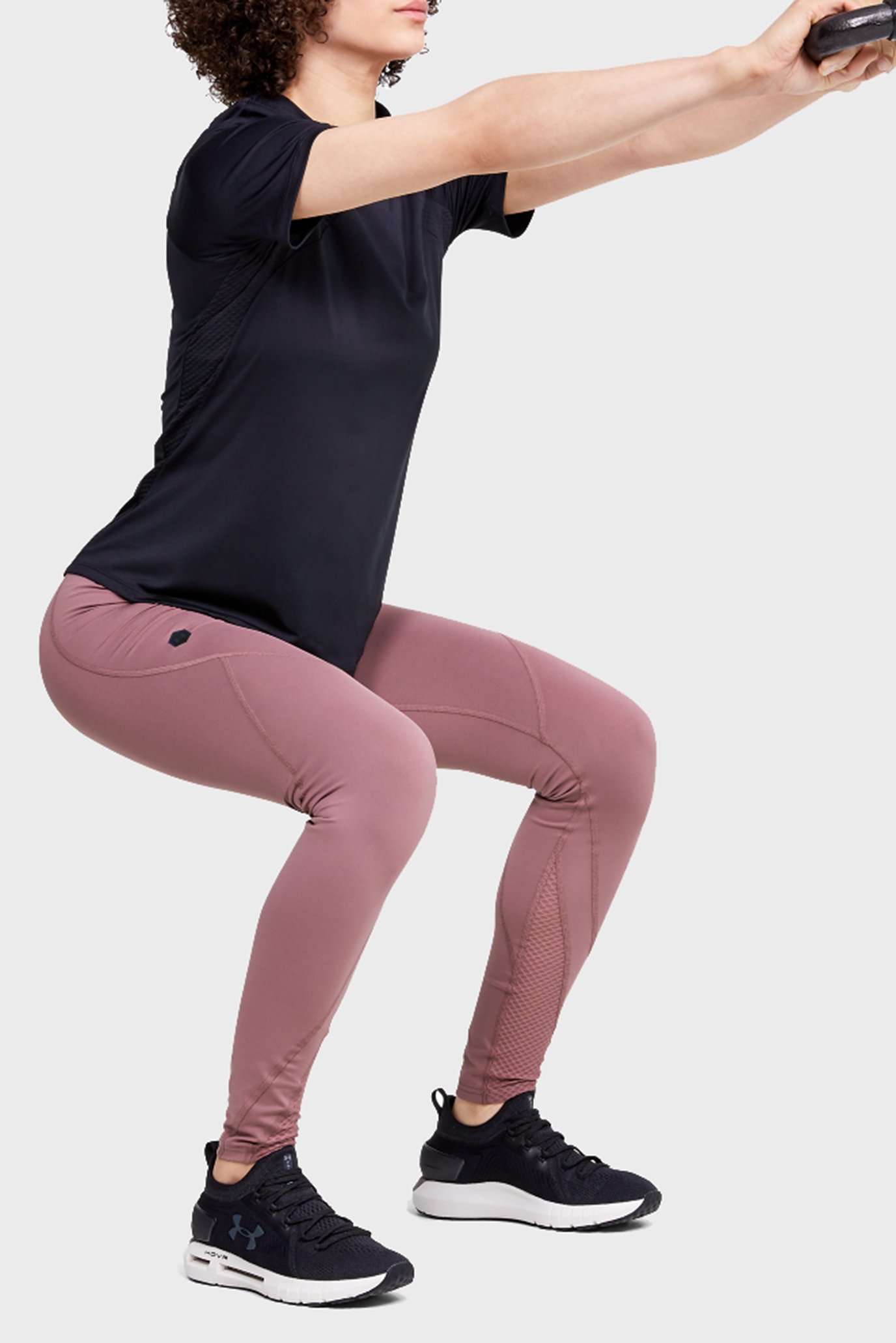 Женские розовые тайтсы UA Rush 10