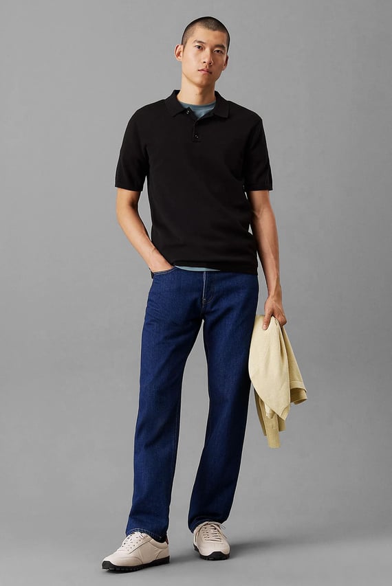 Свитер KNITTED SUPIMA COTTON POLO S S