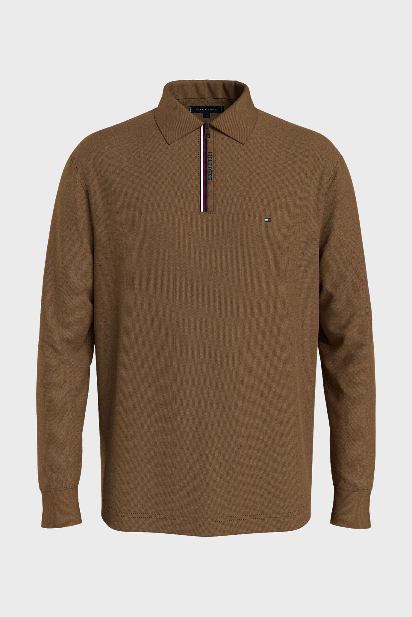 Поло с длинным рукавом GS ZIP RWB TIPPED L S SLIM POLO 1