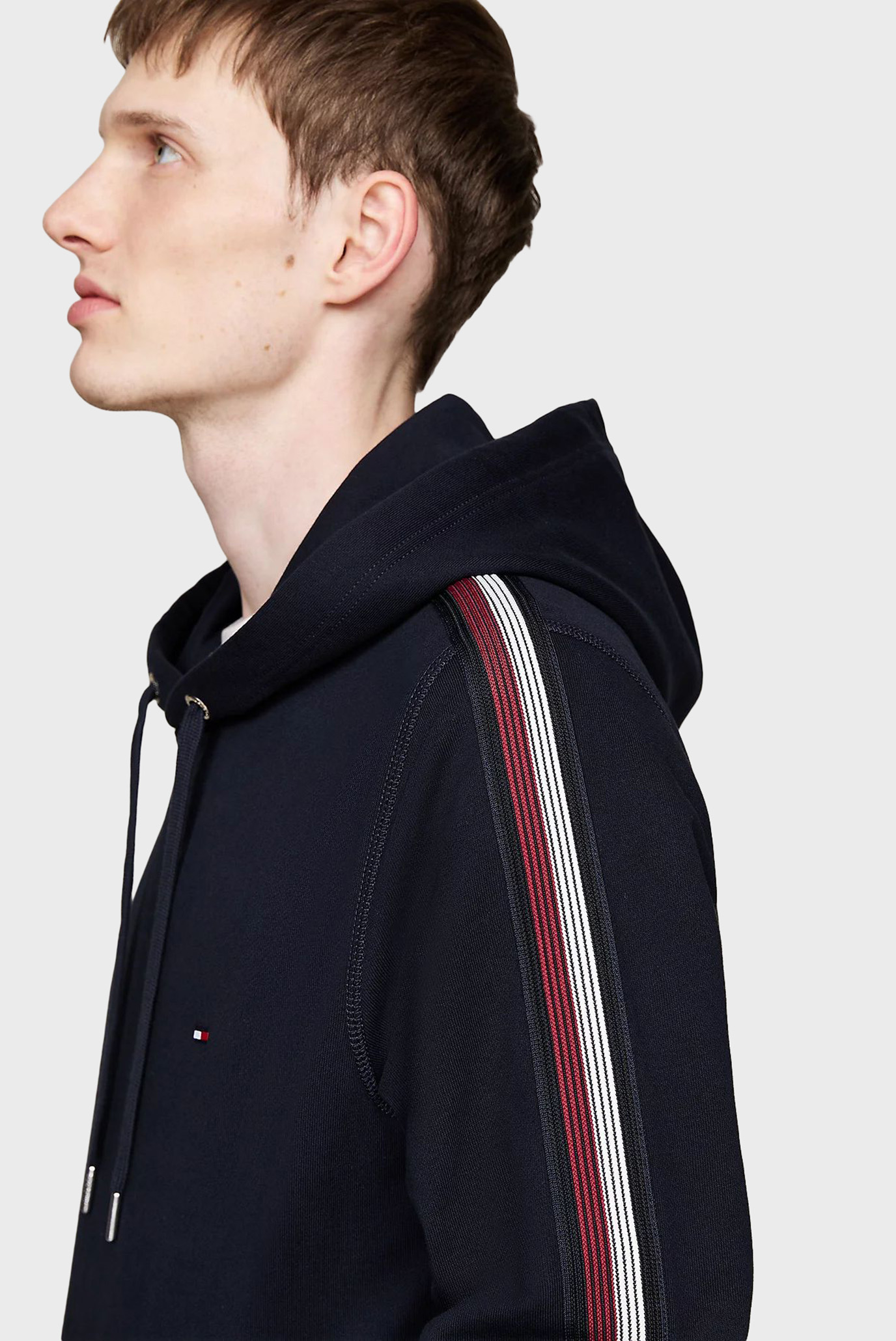 Мужское темно-синее худи GLOBAL STRIPE TAPE 4