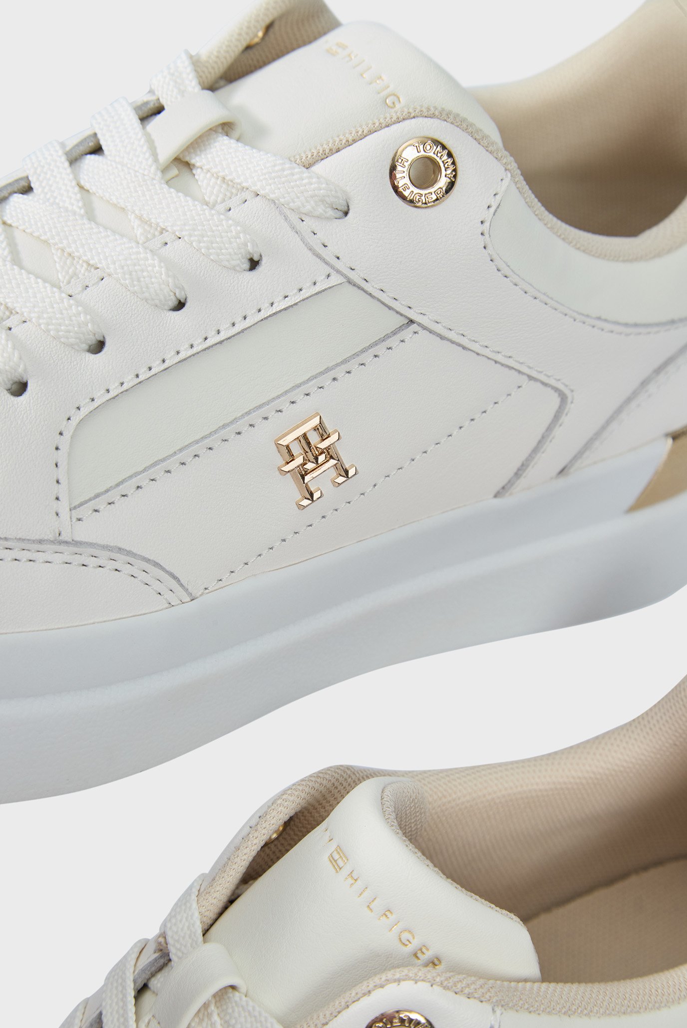 Женские белые сникерсы LUX HARDWARE COURT SNEAKER 2