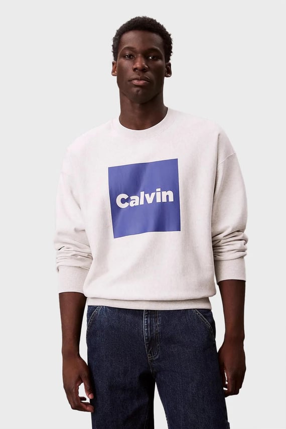 Свитшот LS PREMIUM FLEECE CALVIN BOX GRA Calvin Klein Jeans