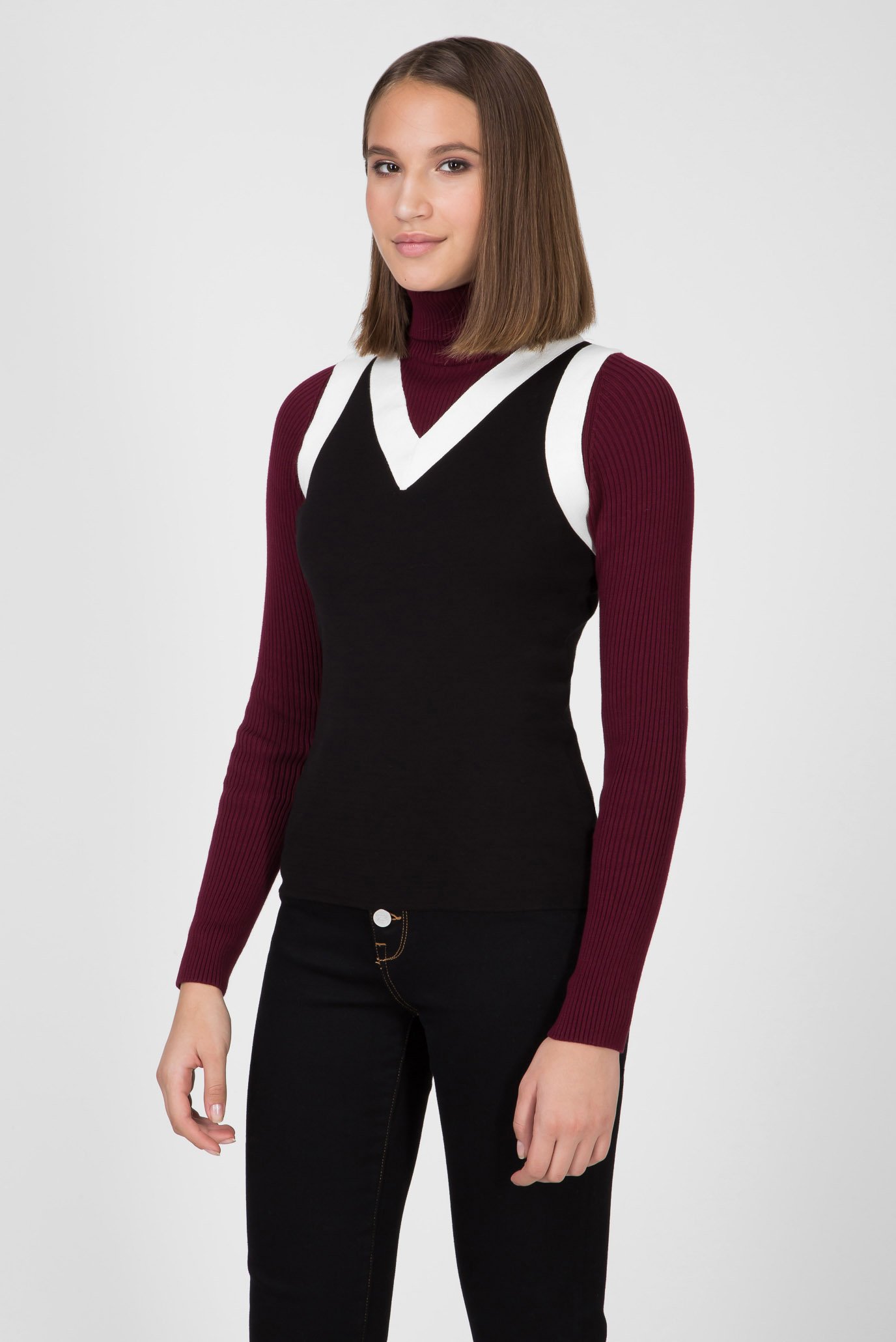 Гольф ZENDAYA PANEL ROLL NECK SWEATER 2