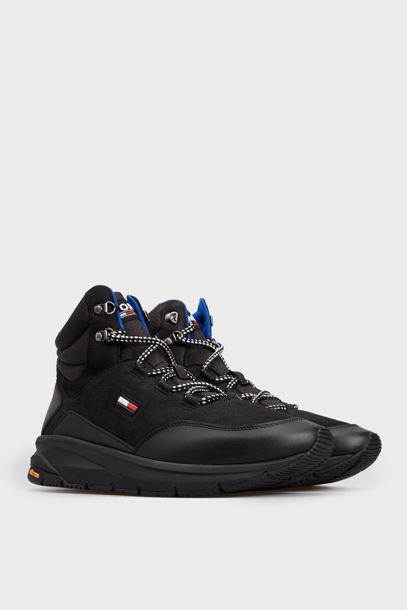 Мужские черные кожаные хайтопы HYBRID 3