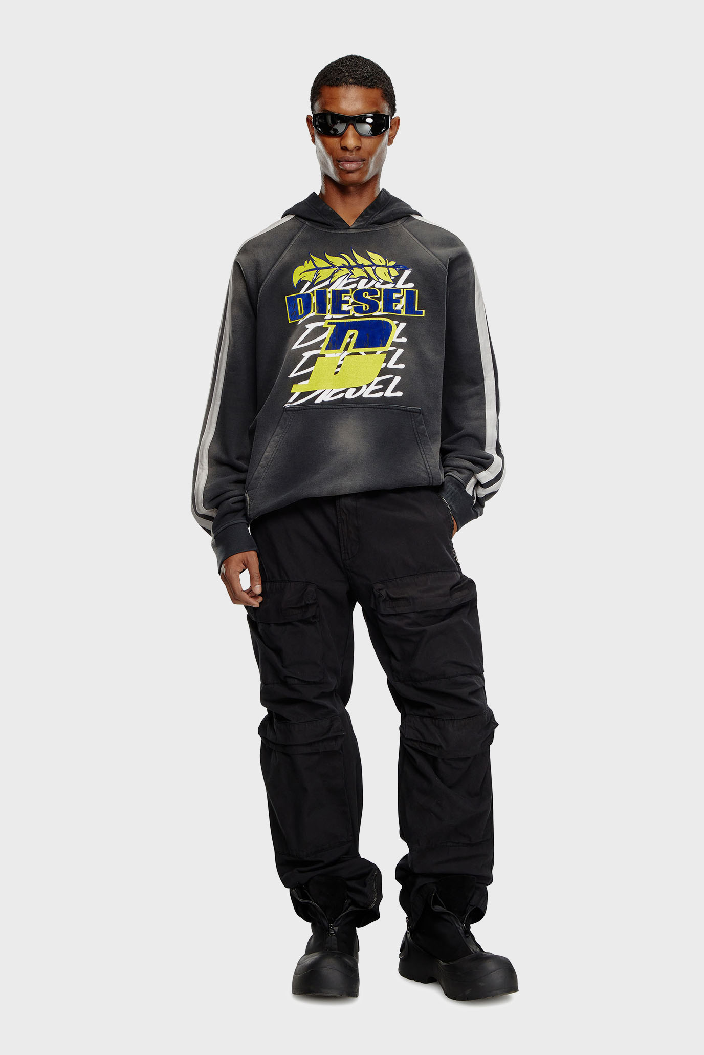 Мужские черные карго P-DANZEL PANTALONI 2