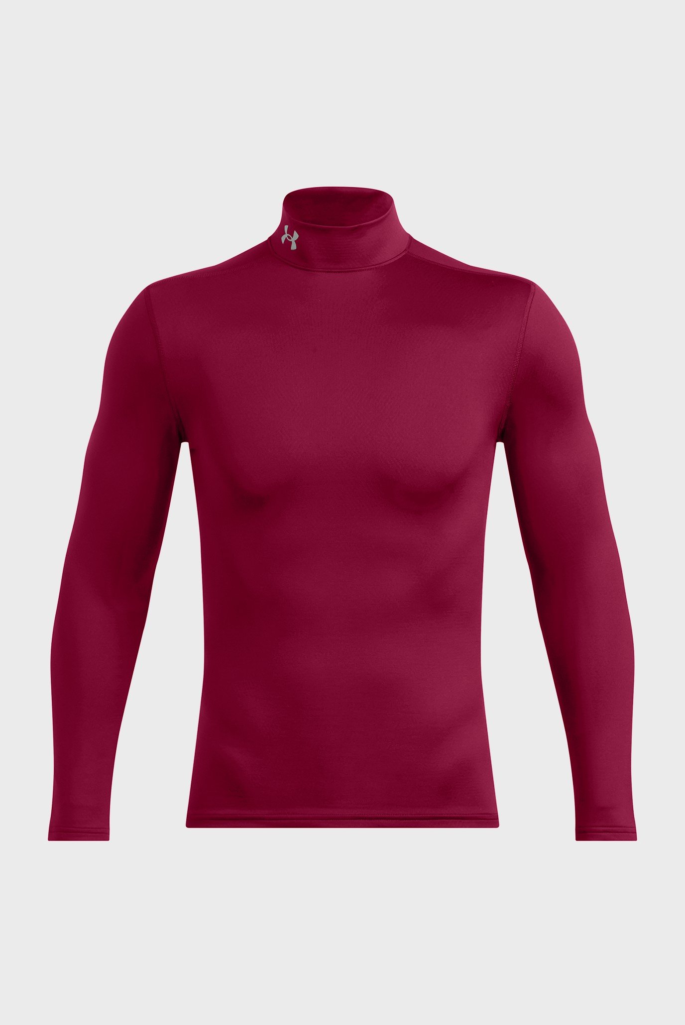 Мужской бордовый лонгслив UA CG Elite Mock 3