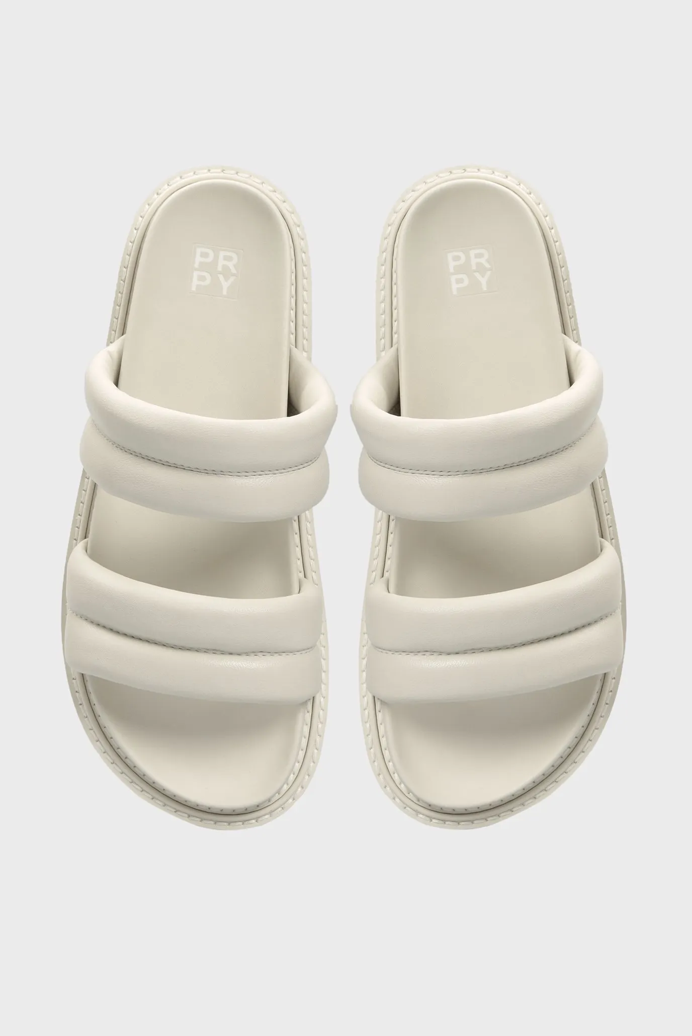 Женские белые кожаные слайдеры Toscana 4