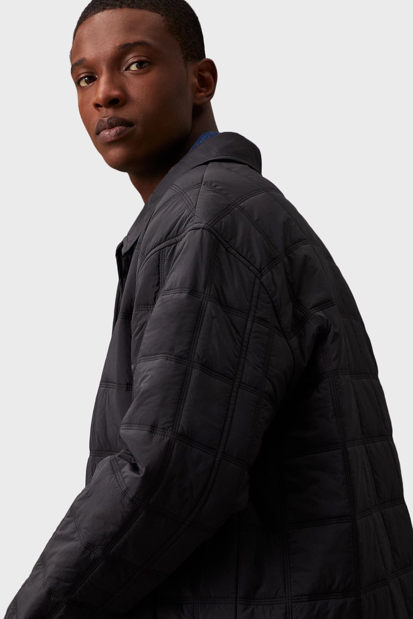 Мужская черная куртка QUILTED JACKET 4