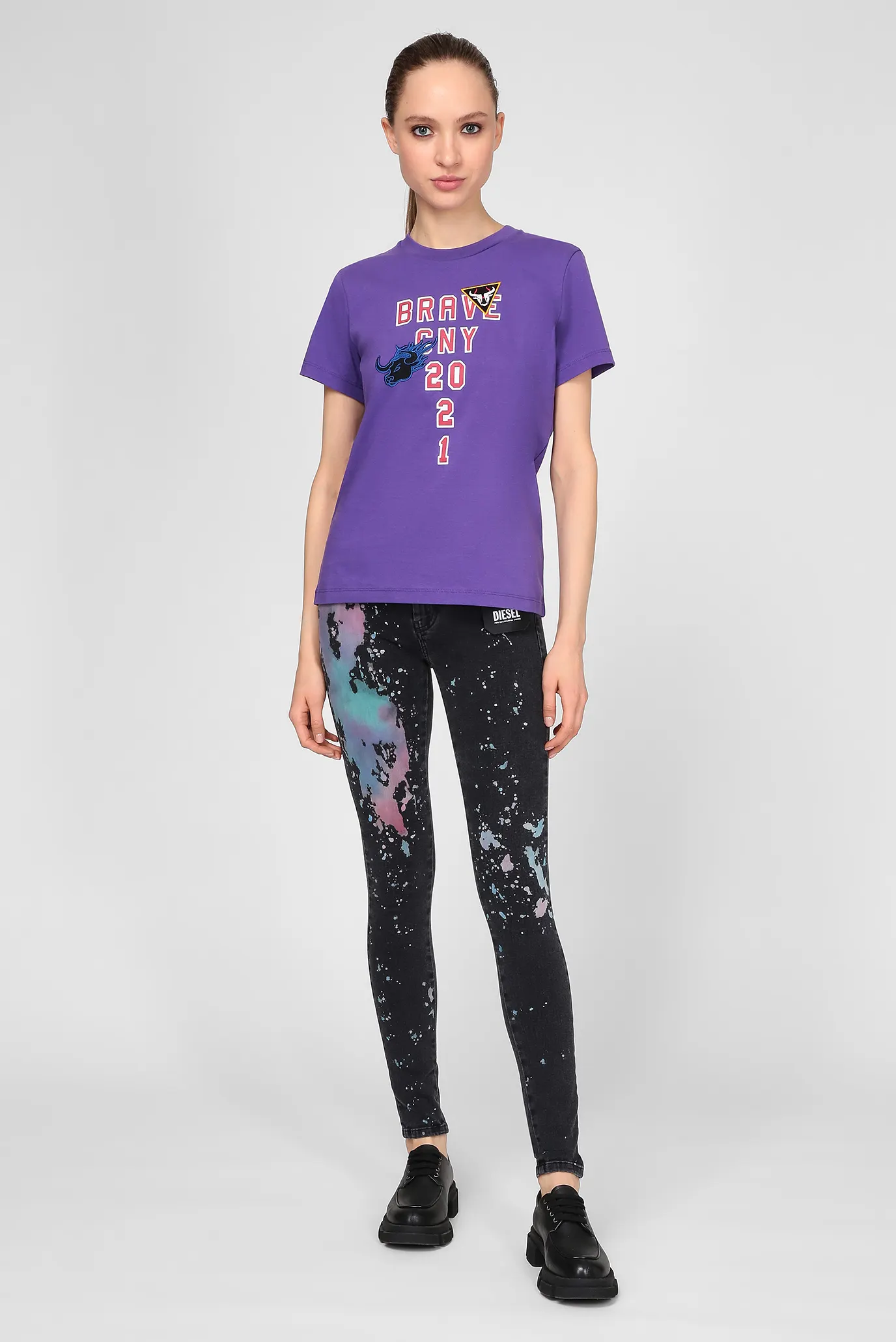 Женские черные джинсы SLANDY-SP7 7