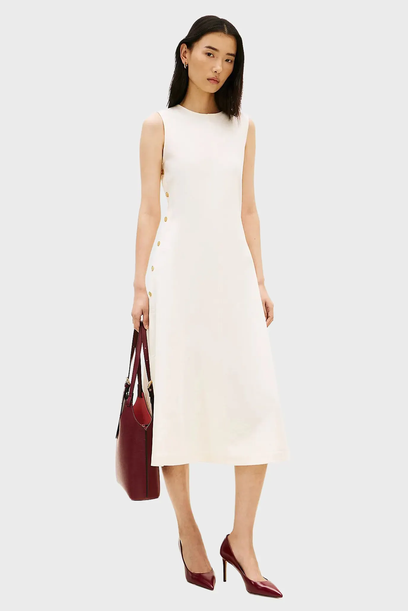 Платье GOLD BUTTON LONG MIDI DRESS NS 1