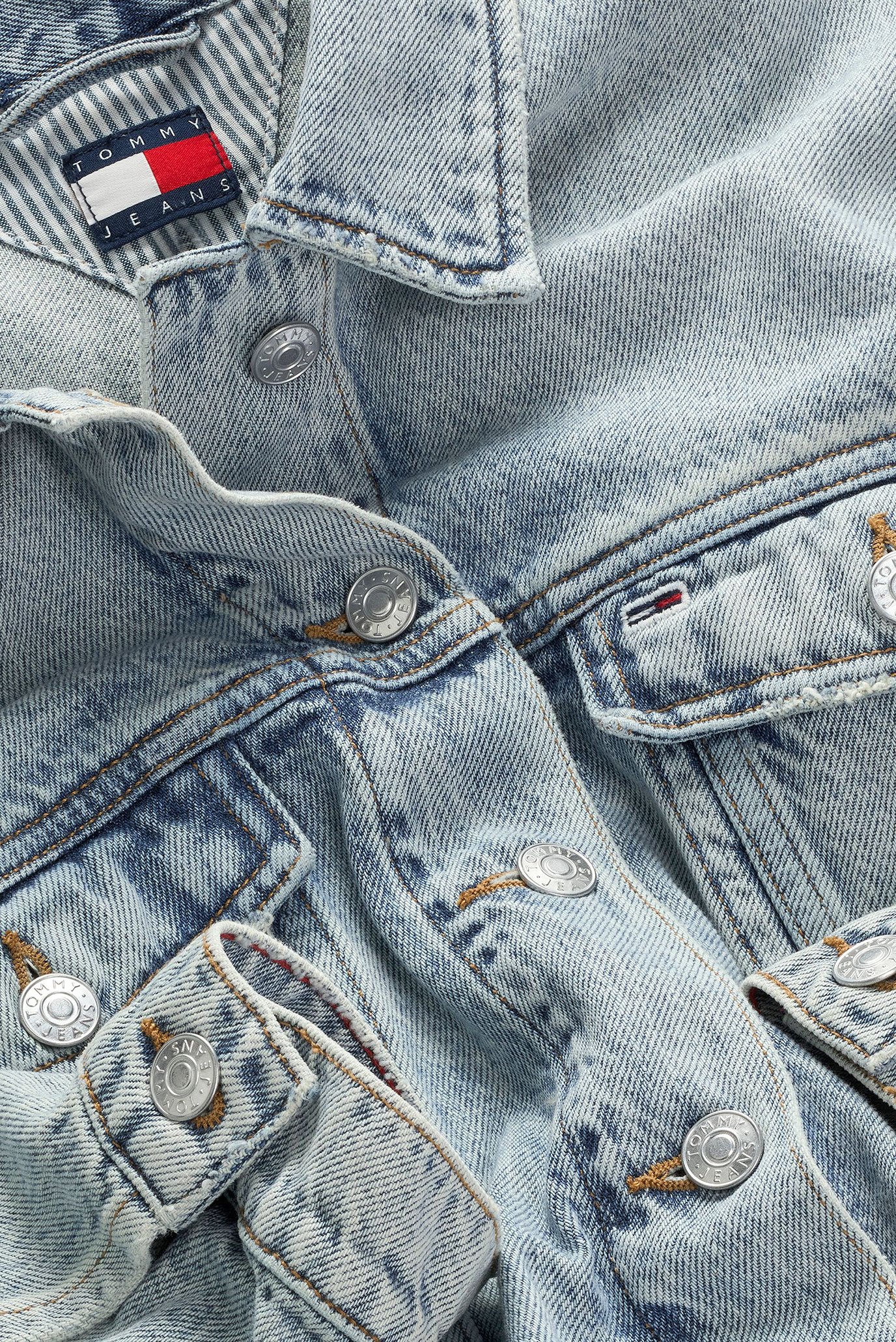 Женская голубая джинсовая куртка CROP TRUCKER 5