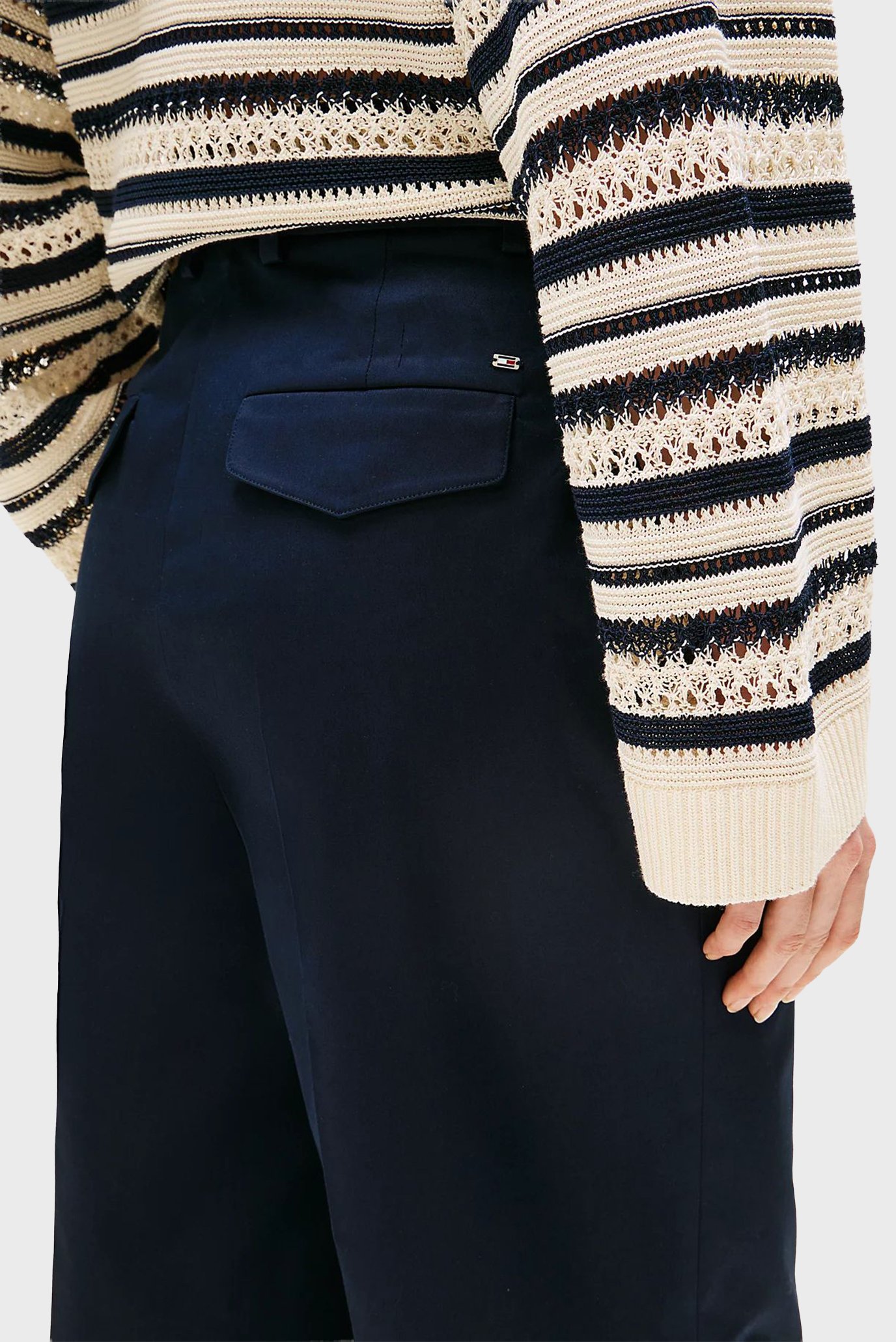 Штаны/COTTON WIDE LEG ANKLE CHINO PANT 4