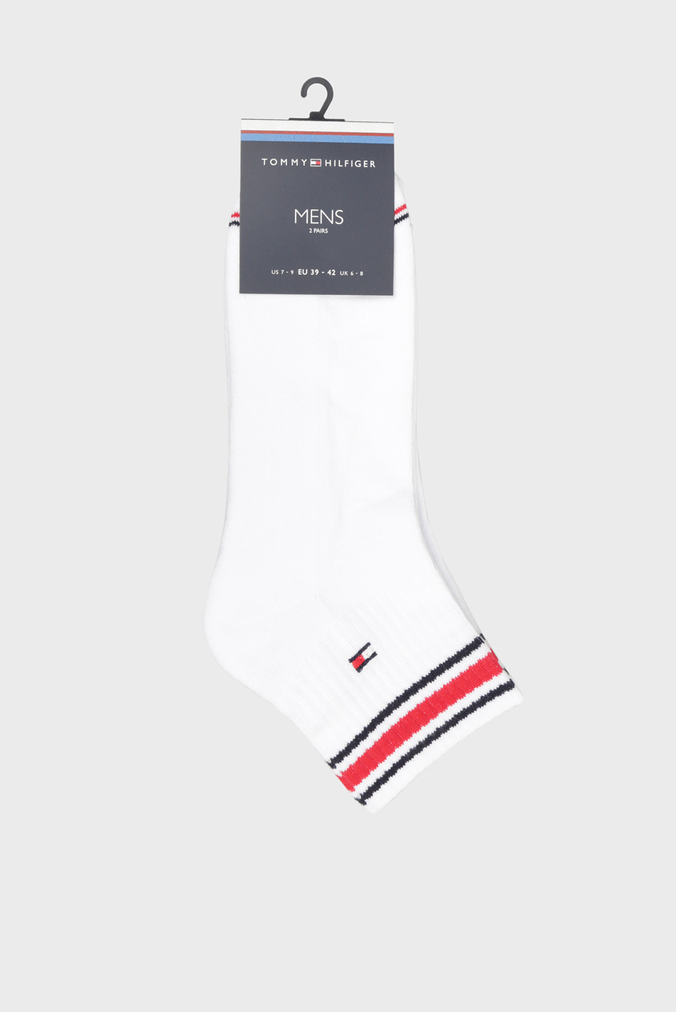 Мужские белые носки TH MEN ICONIC SPORTS QUARTER (2 пары) 4