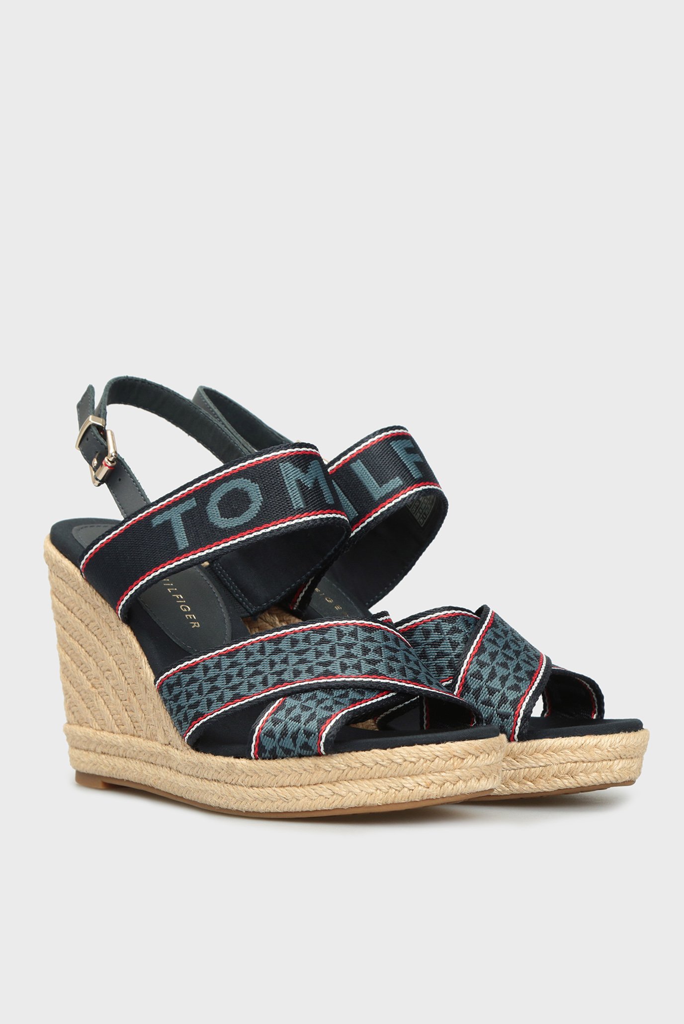 Женские синие босоножки TOMMY WEBBING HIGH WEDGETommy Hilfiger Женские синие босоножки TOMMY WEBBING HIGH WEDGE 9