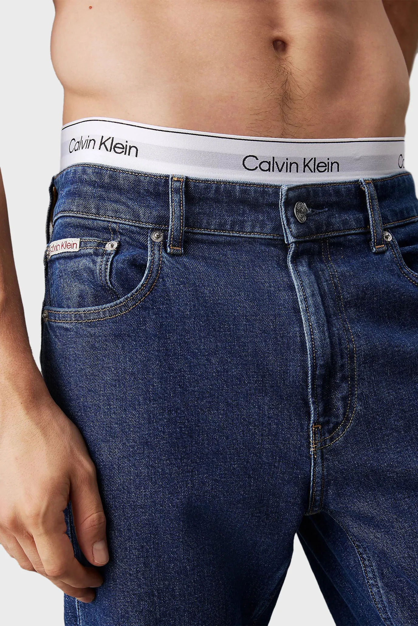 Мужские темно-синие джинсы DAD JEAN 5