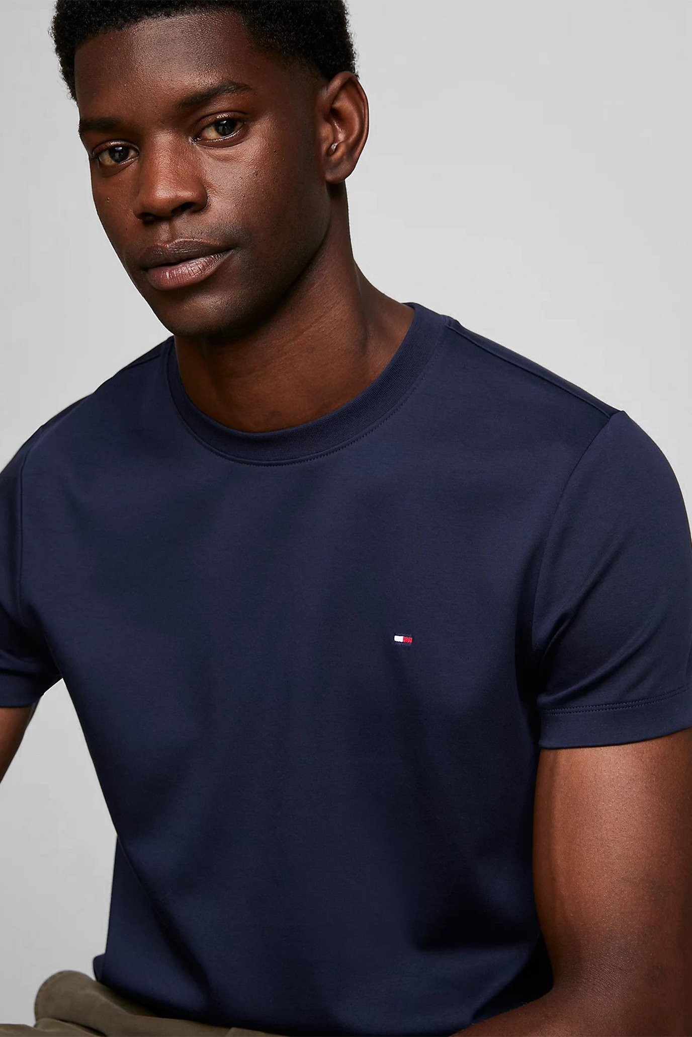 Мужская темно-синяя футболка LUXURY INTERLOCK TEE 4