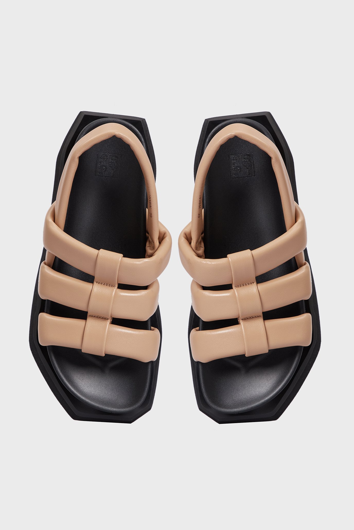 Женские бежевые кожаные сандалии Lenna 4