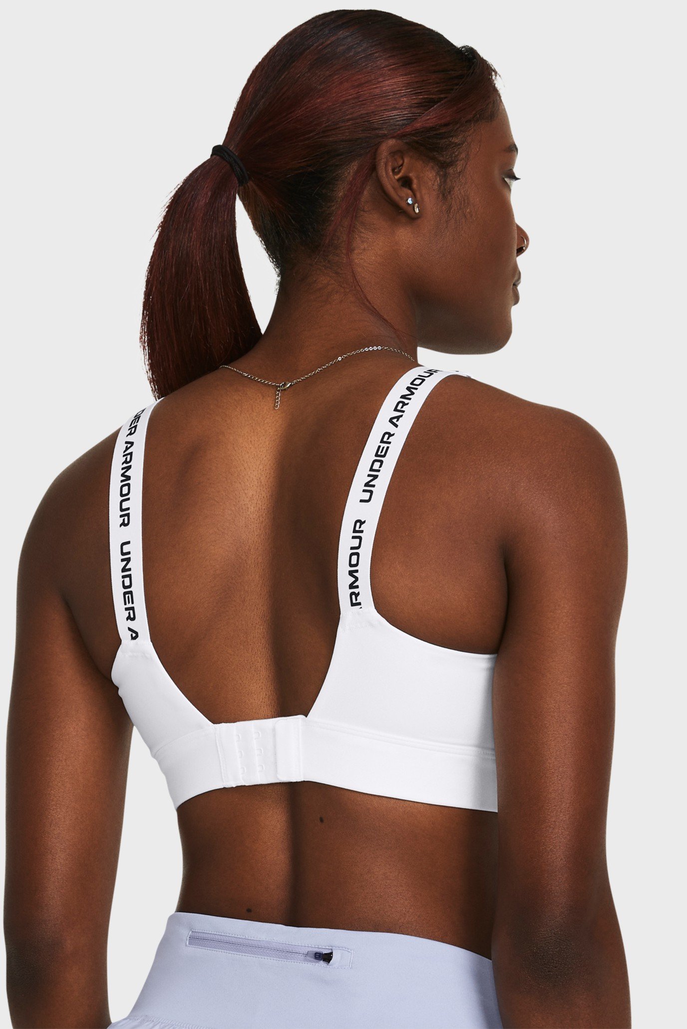 Женский белый топ UA Infinity High 2.0 Bra 2