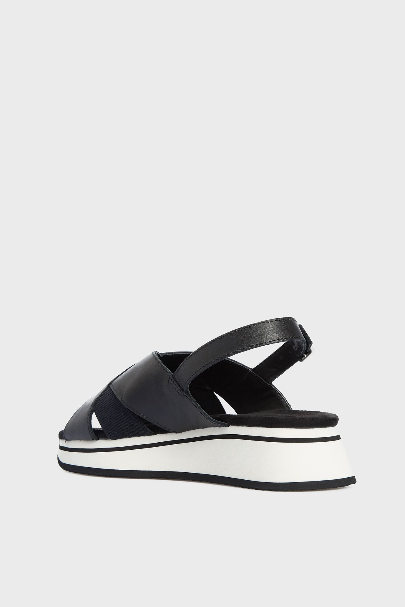 Женские черные кожаные сандалии JAIDYN 10