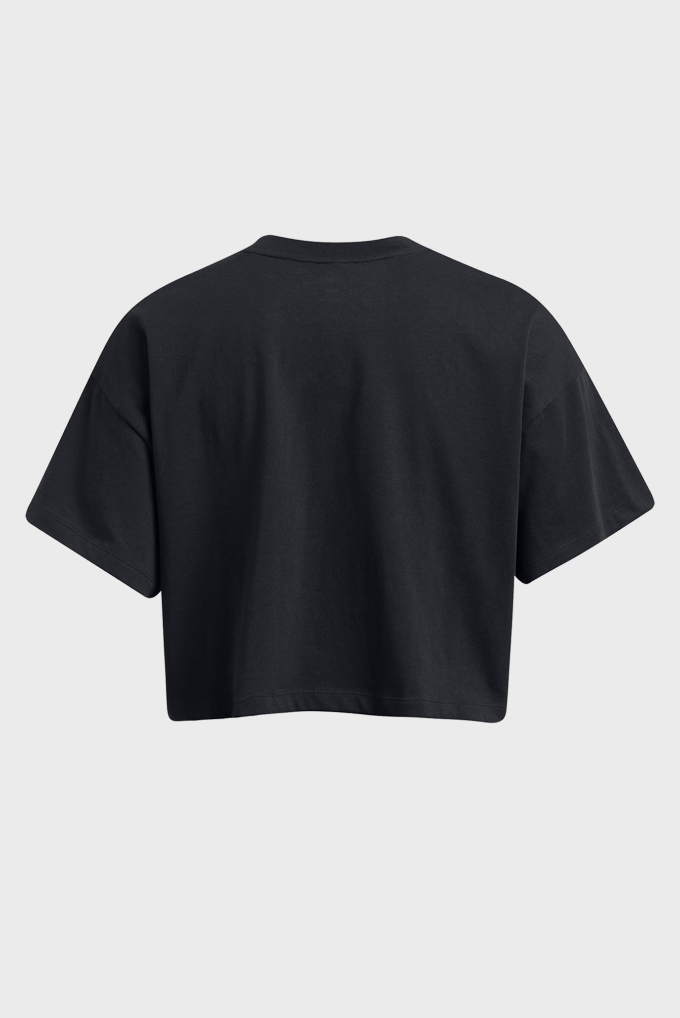 Женская черная футболка UA W VARSITY MIX HW SS CROP 4