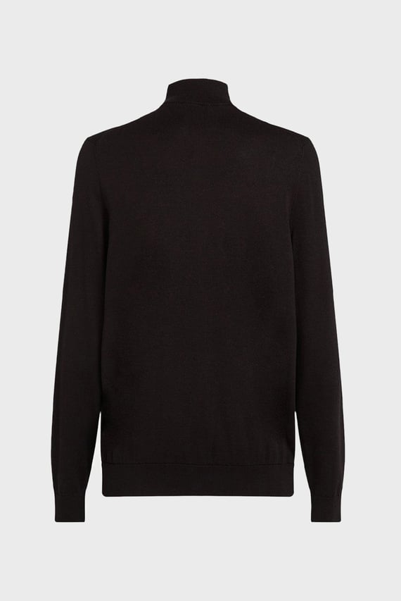 Мужской черный кардиган COTTON SILK BLEND ZIP JACKET