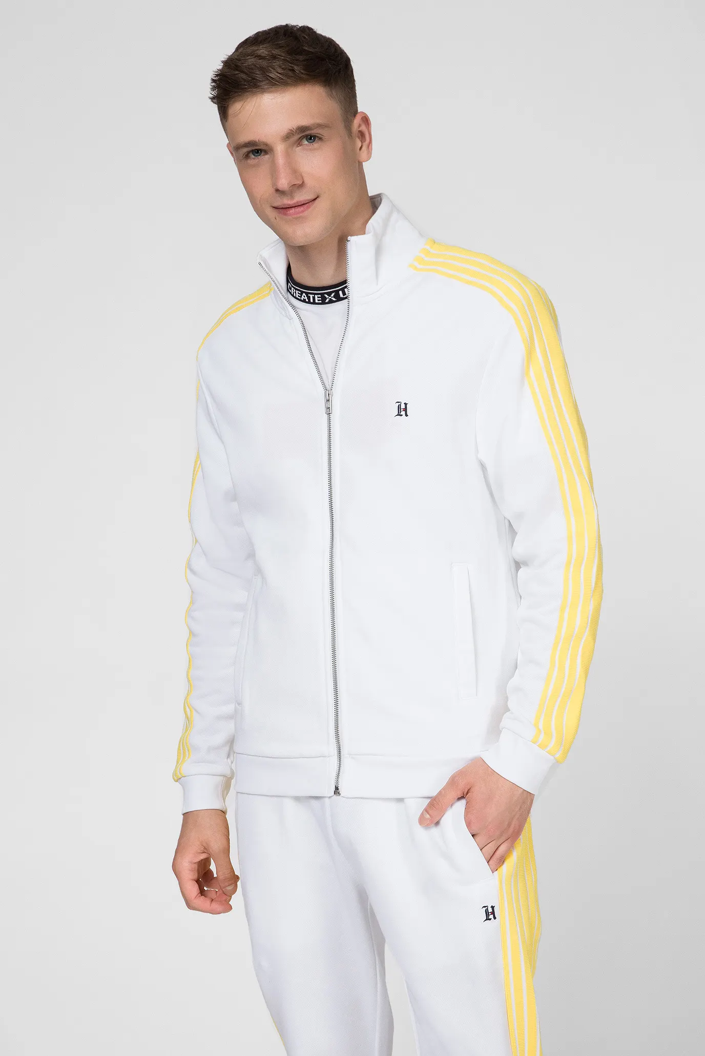 Мужская белая спортивная кофта LEWIS HAMILTON 6