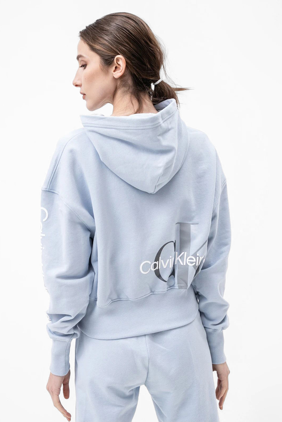 Женское голубое худи BACK TWO TONE MONOGRAM