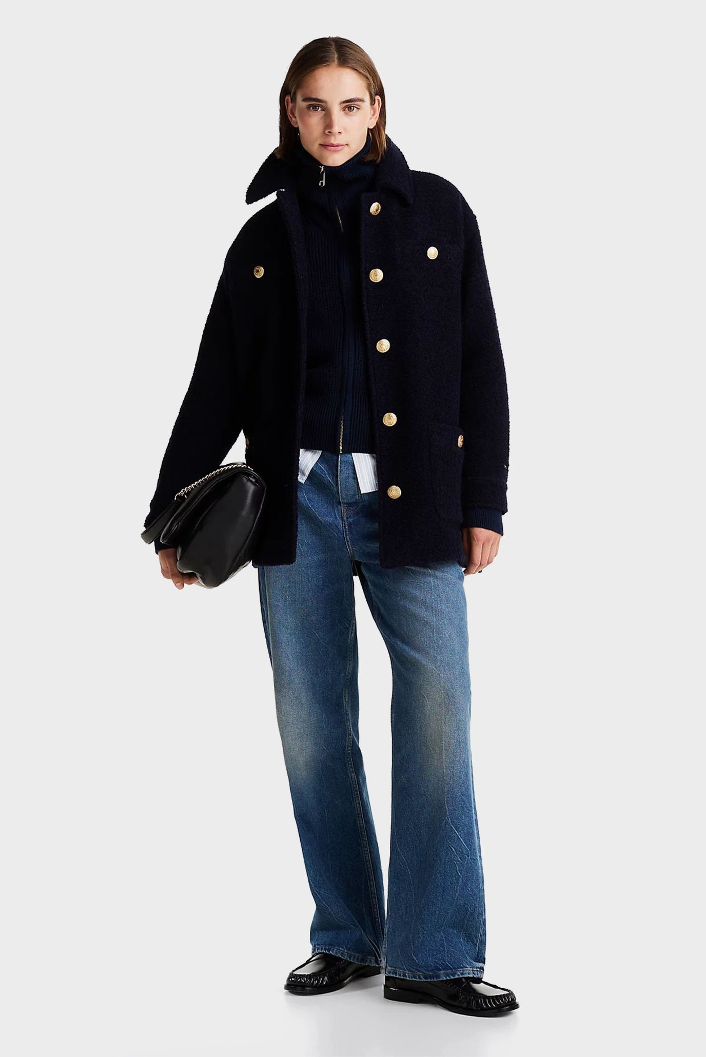 Куртка демисезонная BOUCLE GOLD BUTTON SHACKETTommy Hilfiger Куртка демисезонная BOUCLE GOLD BUTTON SHACKET 2