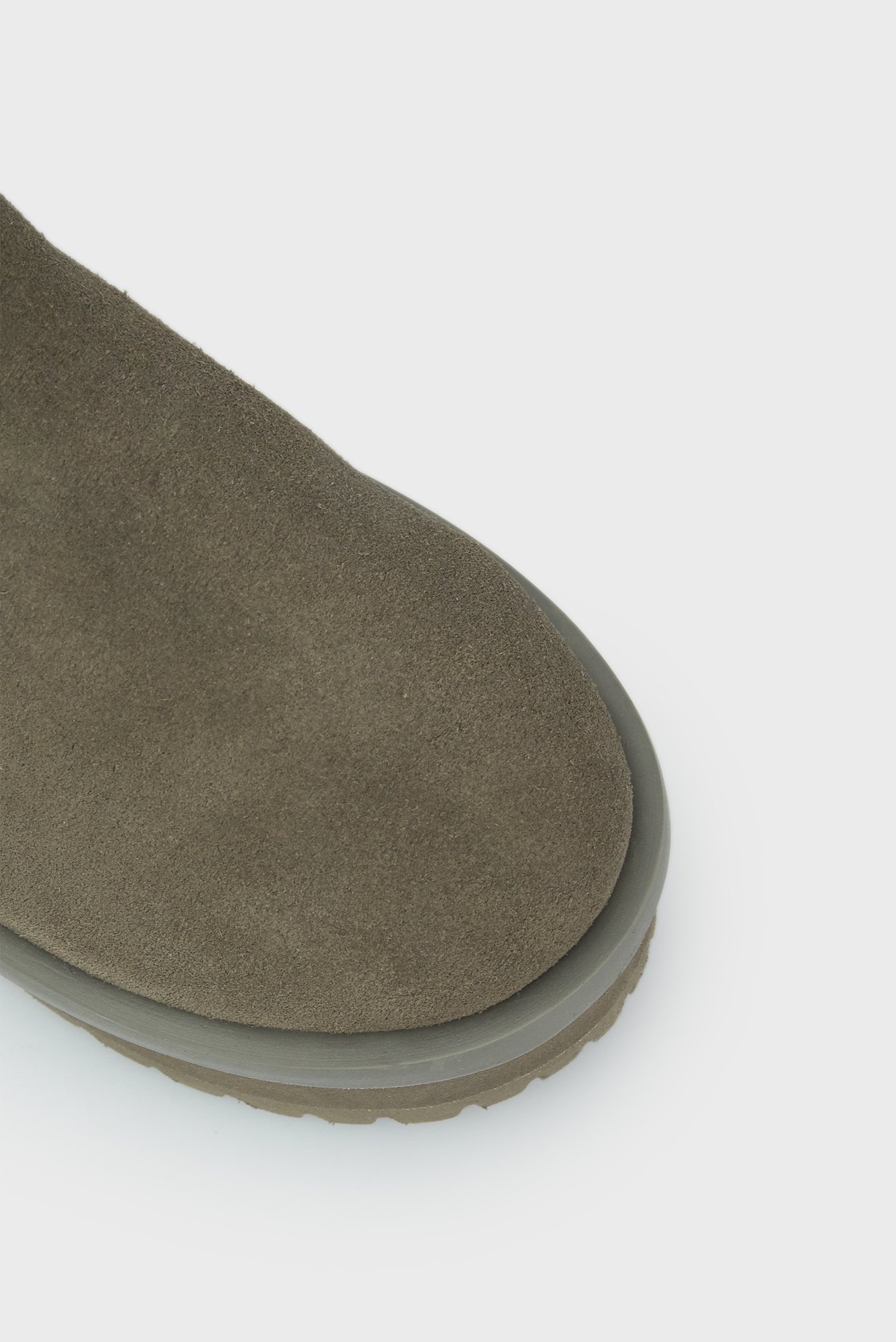 Женские серые замшевые угги TJW SUEDE FLATFORM  BOOT 4