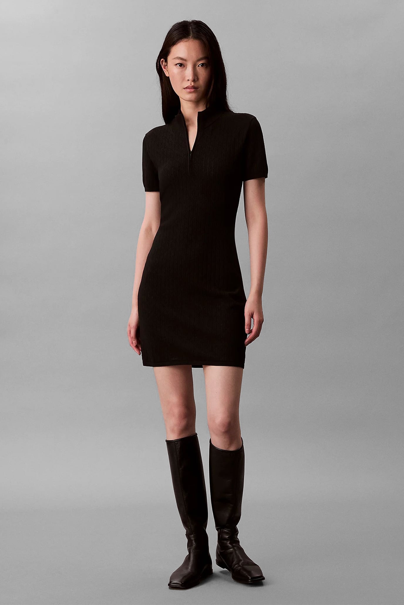 Платье Sporty 1 4 Zip Mini Sweater Dres 2