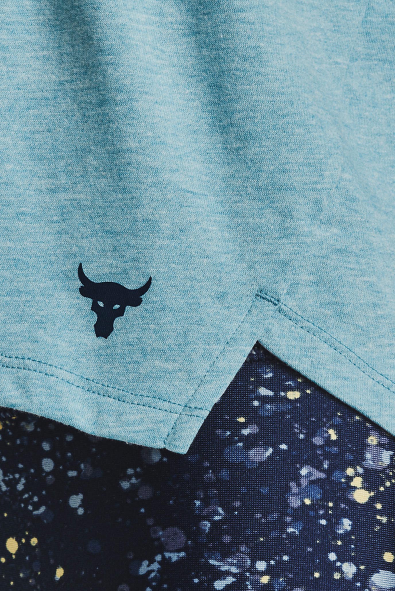 Женская голубая футболка UA Pjt Rock The Grind SS 4