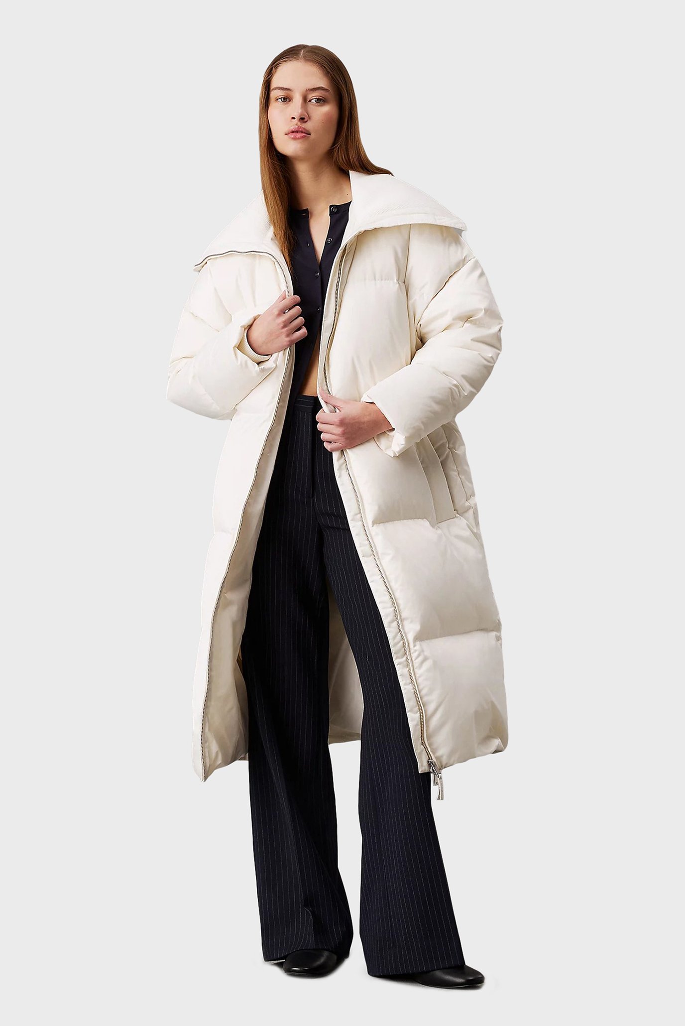 Женский белый пуховик MW PADDED SATIN COAT 1