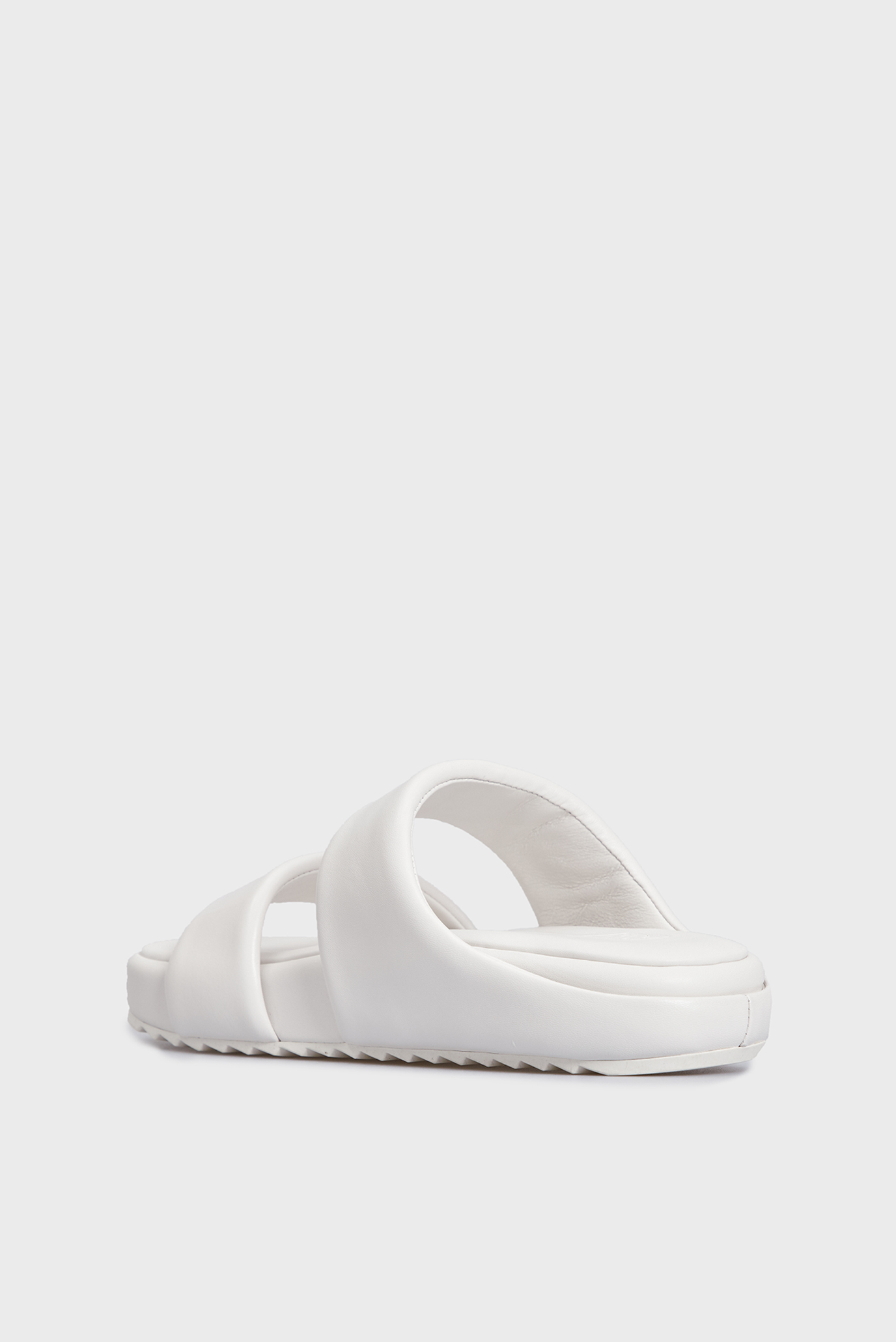 Женские белые кожаные слайдеры Cody 7