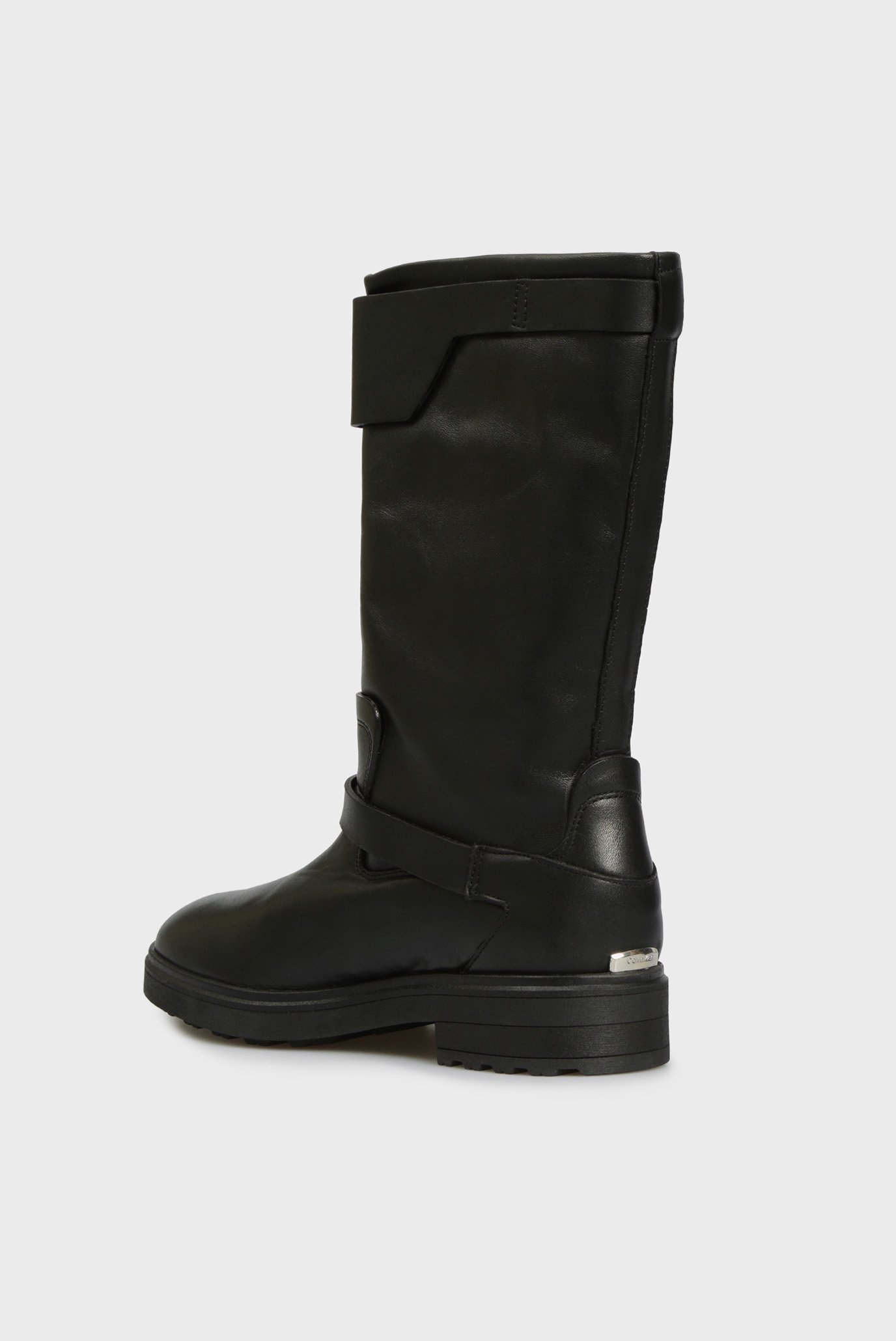 Женские черные кожаные сапоги 3