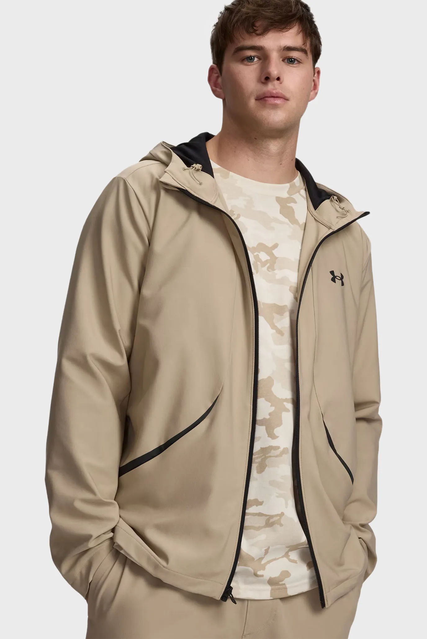 Лонгслив UA Unstoppable Woven Jacket-BRN 1